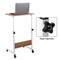 Mind Reader Standing Desk, Adjustable Height, Laptop Workstation, Home Office Computer Table, MDF, Brown